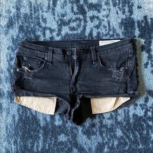 Rag and Bone Black Denim Cutoff Shorts